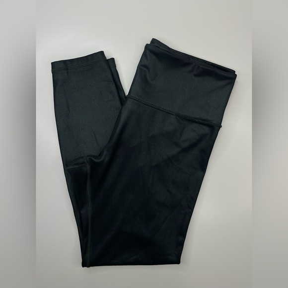 Athleta Shimmer Green Gray Elation High Rise 7/8 length Leggings Size M - Picture 13 of 13